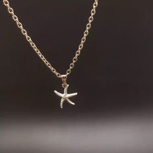 Simple Gold Starfish Necklace